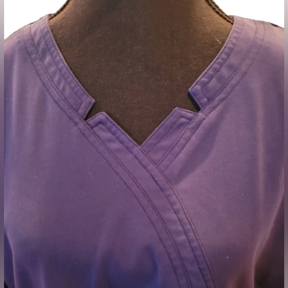 SAPPHIRE Navy Blue Scrub Set, Top XL And Pants Large Petite - Picture 4 of 16